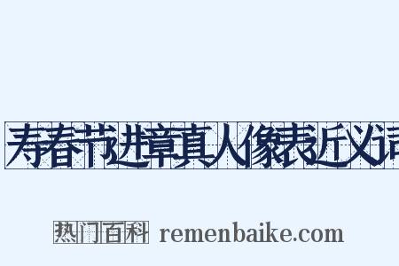 寿春节进章真人像表近义词是什么意思的图片